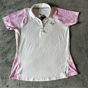 Under Armour‎ Women's Fitted Hear Gear Golf Top Tie Dye Print NWT Size LARGE
